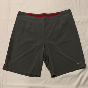 Nike Dri-Fit Dark Gray Training / Swim Shorts with Red Trim 36 waist
